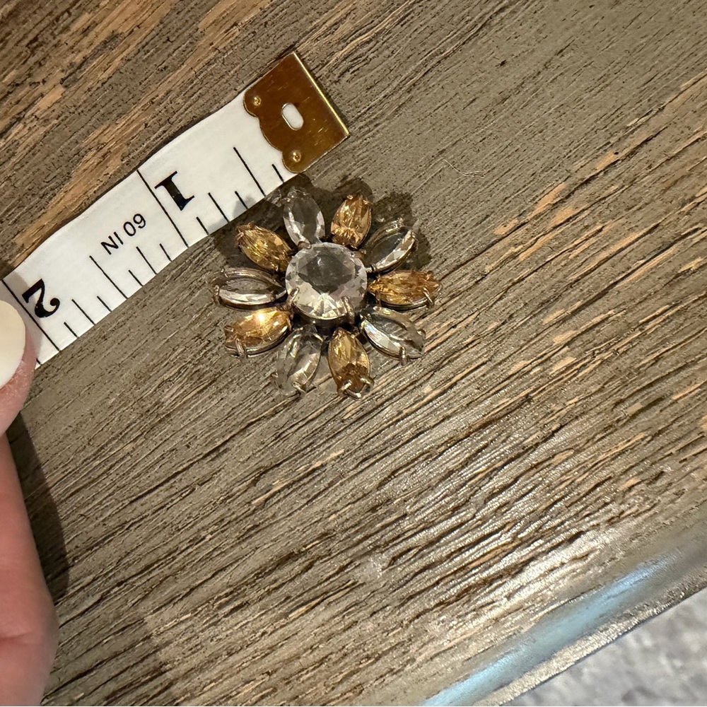 Ann Taylor Gold and Silver Floral Earrings - Picture 2 of 2